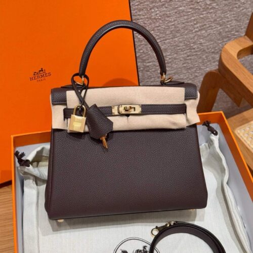 올수공 에르메스 켈리 25 0G/Rouge seller 토고 가죽 골드 하드웨어