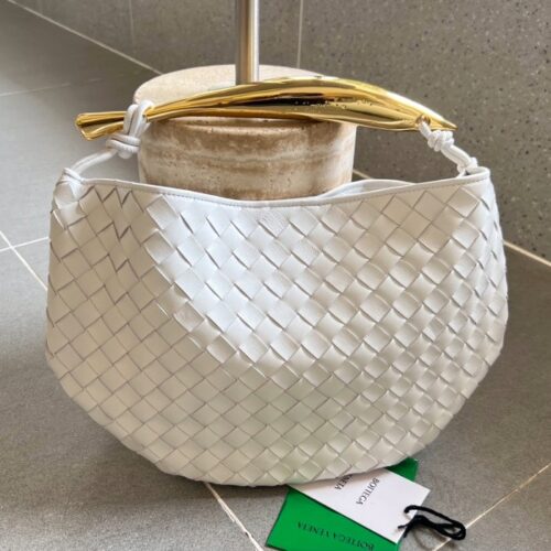 보테가베네타 사르딘 탑 핸드백 화이트