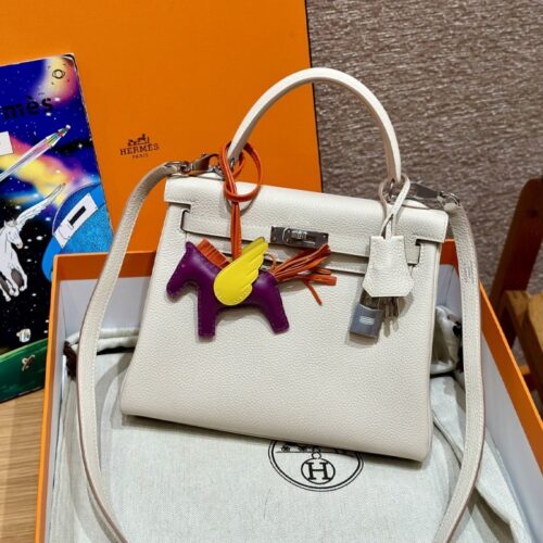 올수공 에르메스 켈리 28 ck10/Craie 토고 가죽 실버 하드웨어