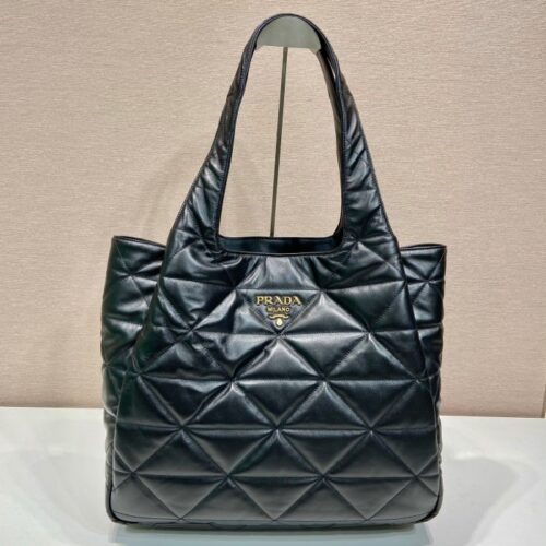 프라다 나파 가죽 토트백 라지 블랙