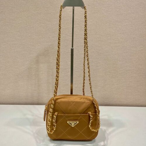 프라다 나일론 숄더백 베이지