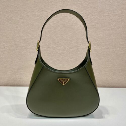 프라다 삼각로고 레더 클리오백 밀리터리그린