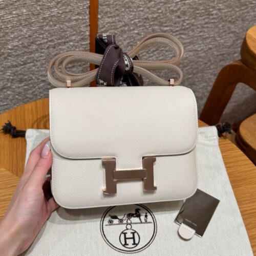 올수공 에르메스 콘스탄스 19 10/Craie 엡송 가죽 로즈골드 하드웨어