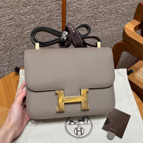 올수공 에르메스 콘스탄스 24 M8/Girs Asphalte 엡송 가죽 골드 하드웨어