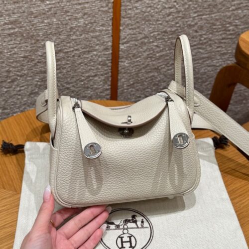 올수공 에르메스 린디 미니 10/Craie 클레망스 실버 하드웨어