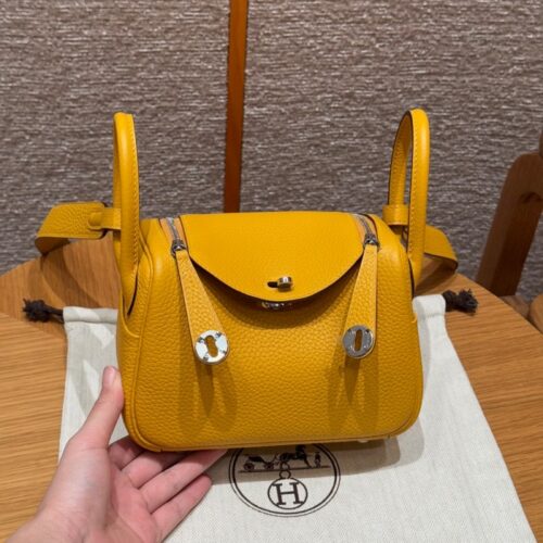 올수공 에르메스 린디 미니 9D/Jaune 클레망스 실버 하드웨어