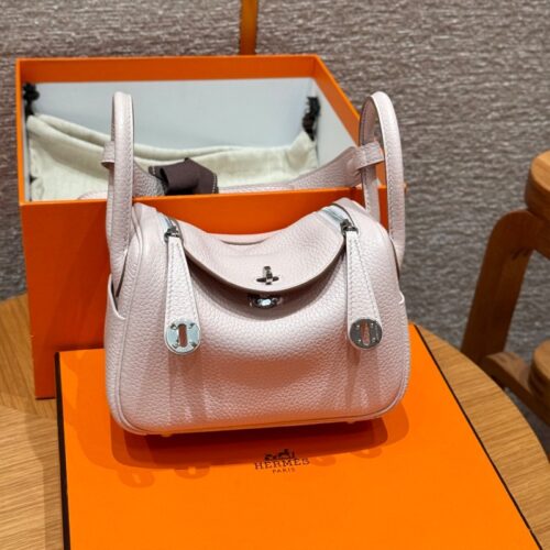 올수공 에르메스 린디 미니 09/Mauve pale 클레망스 실버 하드웨어