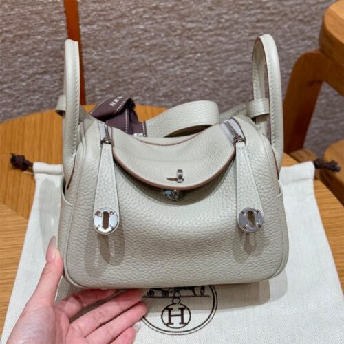 올수공 에르메스 린디 미니 80/Gris Perle 클레망스 실버 하드웨어