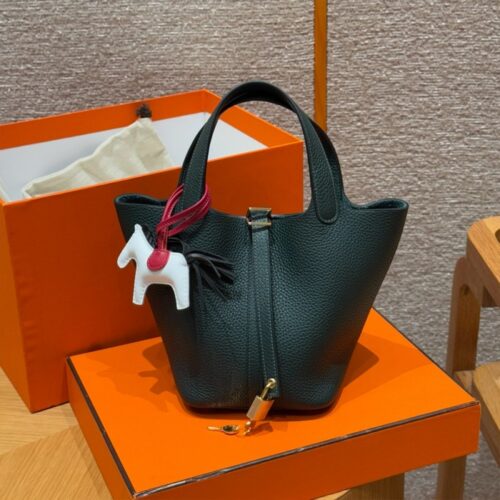 올수공 에르메스 피코탄 18 67/Vert fonce 클레망스 골드 하드웨어