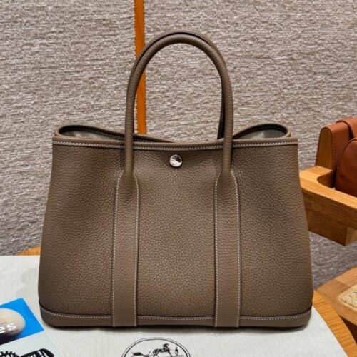 올수공 에르메스 가든파티 30 18/Etoupe vache 실버 하드웨어