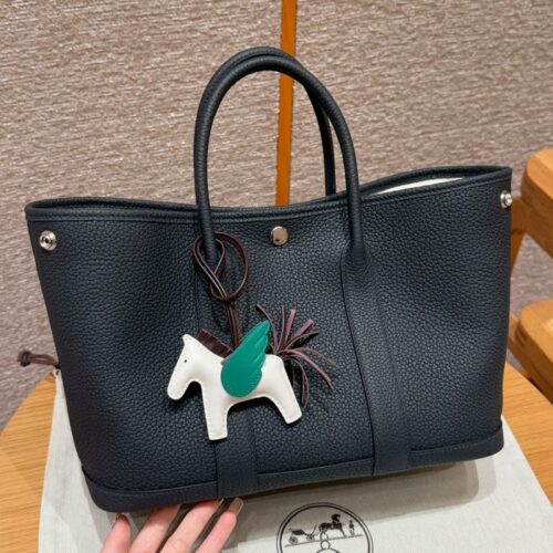 올수공 에르메스 가든파티 30 2z/Blue niut vache 실버 하드웨어