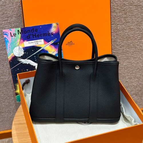 올수공 에르메스 가든파티 30 ck89/Noir vache 실버 하드웨어