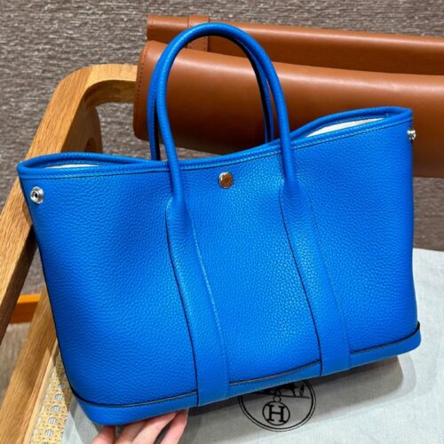 올수공 에르메스 가든파티 30 T7/Blue Hydra vache 실버 하드웨어