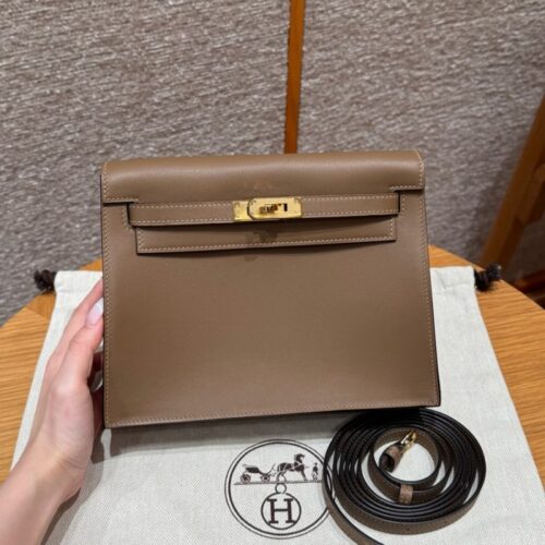 올수공 에르메스 켈리 단스 D0/Beige de Weimar 스위프트 골드 하드웨어