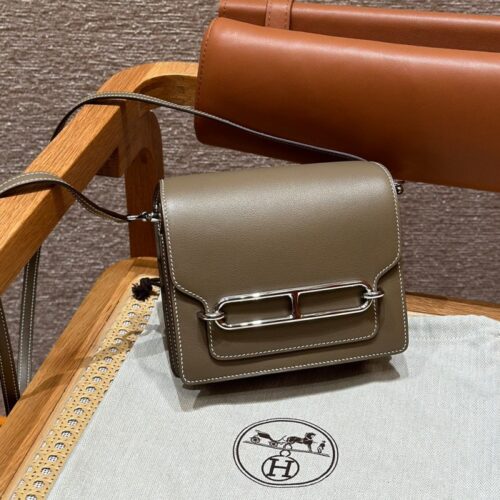 올수공 에르메스 롤리스 18 Etoupe 에버컬러 가죽 실버 하드웨어