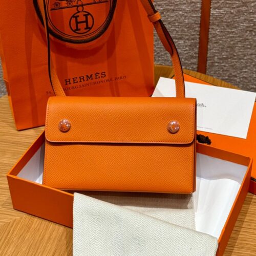 올수공 에르메스 에이치 스냅 Orange 엡송 실버 하드웨어