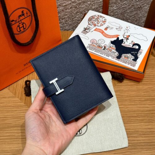 올수공 에르메스 베안 반지갑 Blue saphir 엡송 실버 하드웨어