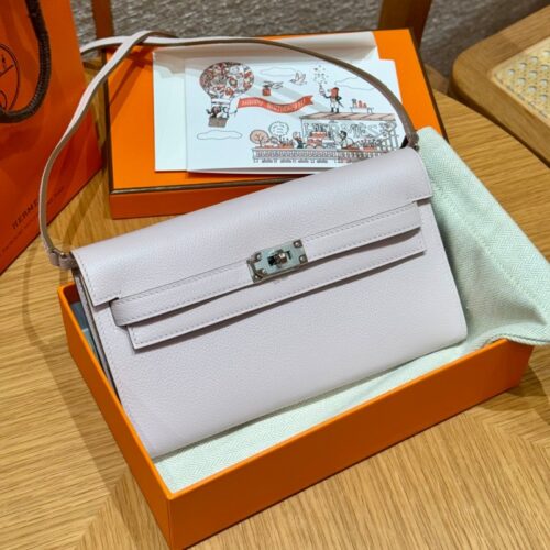 올수공 에르메스 켈리 클래식 투 고 장지갑 09/Mauve pale 엡송 실버 하드웨어