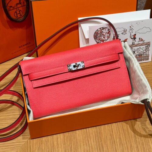 올수공 에르메스 켈리 클래식 투 고 장지갑 G0/Orange Field 엡송 실버 하드웨어