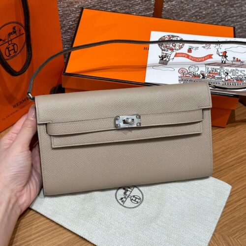 올수공 에르메스 켈리 클래식 투 고 장지갑 S2/Trench 엡송 실버 하드웨어