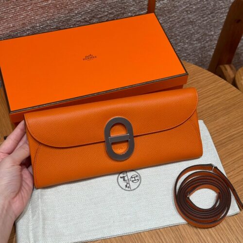 올수공 에르메스 샹달 투 고 지갑 93/Orange 앱송 실버 하드웨어