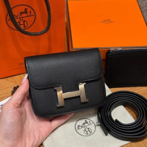 올수공 에르메스 콘스탄스 슬림 지갑 89/noir 엡송 실버 하드웨어