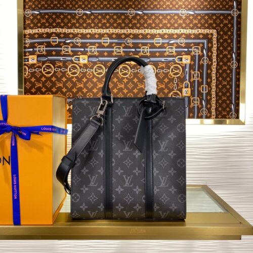 루이비통 삭 플라 크로스 모노그램 이클립스 캔버스 토트백