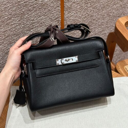 올수공 에르메스 켈리 메신저 24 noir 에버컬러 실버 하드웨어