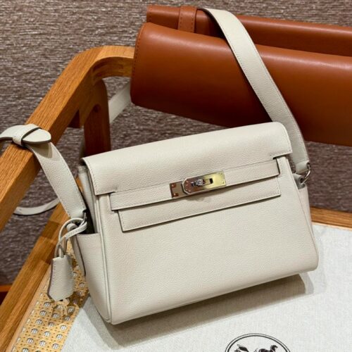 올수공 에르메스 켈리 메신저 24 Beton 에버컬러 실버 하드웨어