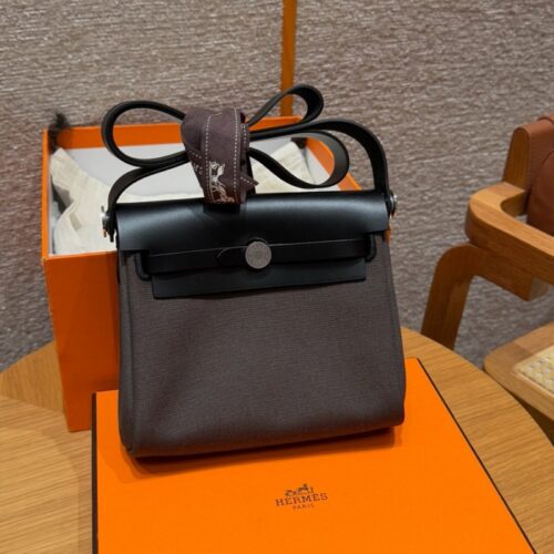 올수공 에르메스 에르백 미니 dark bronze/noir 실버 하드웨어