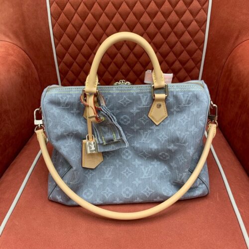 루이비통 스피디 소프트 30 워시드 그레이 M13344