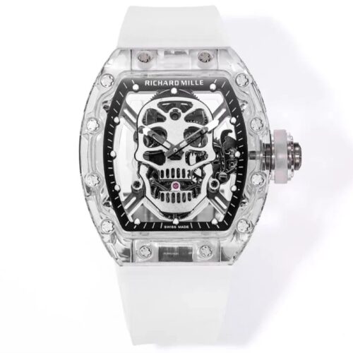 RM공장 리차드밀 스컬 투르비용 화이트 크리스탈 케이스 RM052