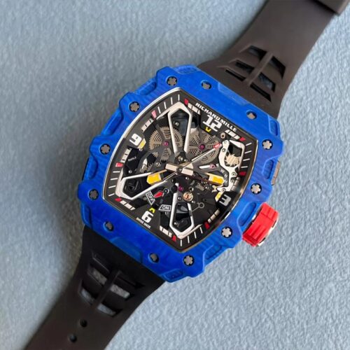 Z공장 리차드밀 라파엘 나달 블루 카본 케이스 블랙 러버밴드 RM35-03