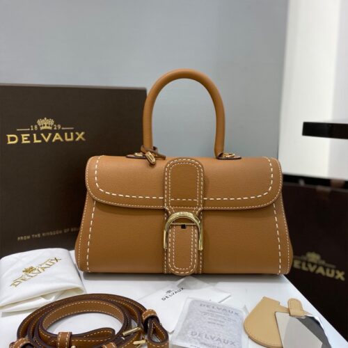 델보 브리앙 이스트웨스트 카프스킨 브라운