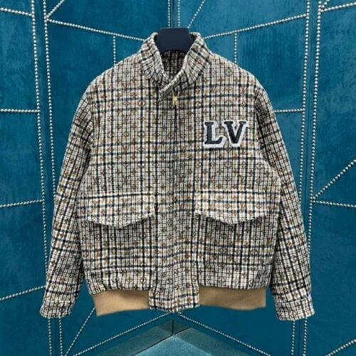 루이비통 모노그램 울 해링턴 블루종