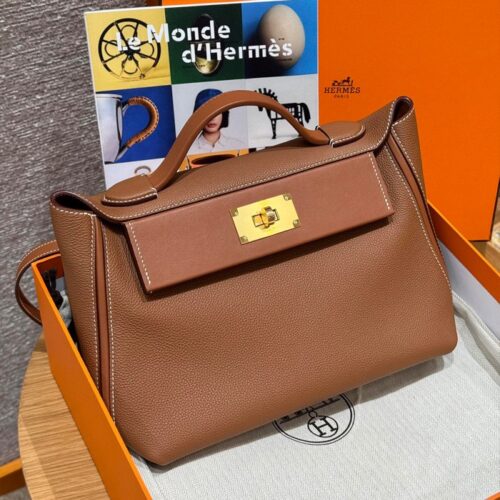 올수공 에르메스 켈리 2424 백 29 Gold 토고 골드 하드웨어