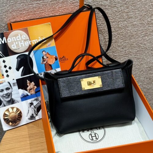 올수공 에르메스 켈리 2424 백 미니 noir 스위프트 골드 하드웨어