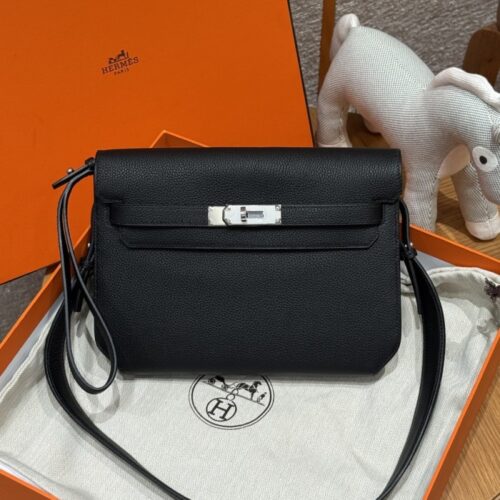 올수공 에르메스 켈리 데페슈 25 noir 토고 실버 하드웨어