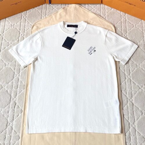 루이비통 시그니처 쇼트 슬리브 티셔츠 화이트