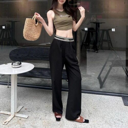 로에베 캐주얼 스트레치 니트 팬츠