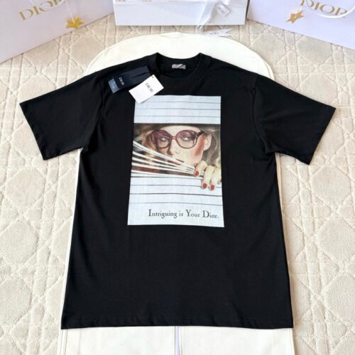 디올 헤리티지 프린트 티셔츠 블랙