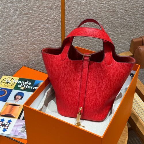 올수공 에르메스 피코탄 18 Rouge Coeur 클레망스 골드 하드웨어