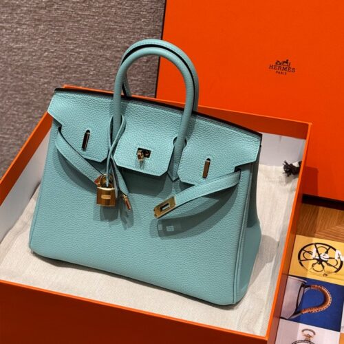 올수공 에르메스 버킨 25 Blue atoll 토고 가죽 골드 하드웨어