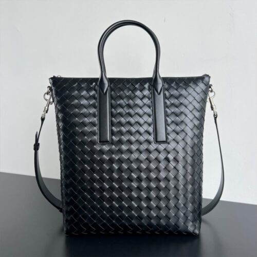 보테가베네타 폰단트인트레치아토 지퍼 N/S 토트 백 블랙