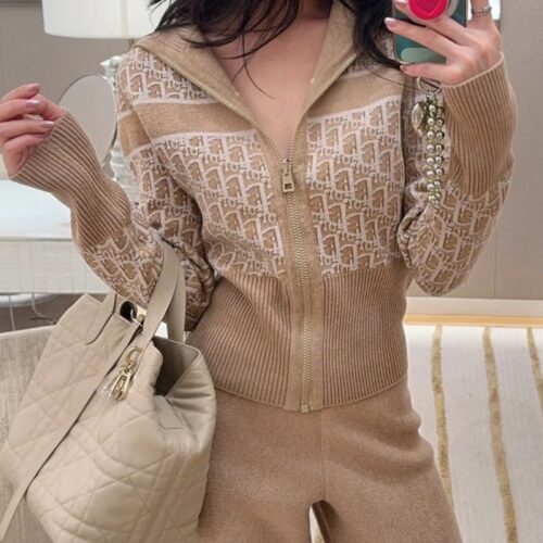 최고퀄 디올 리버서블 가디건 베이지 캐시미어 블렌드 니트