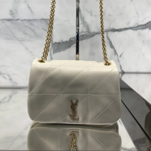 최고퀄 생로랑 제이미 미니 체인 숄더백 밀크 화이트 766754