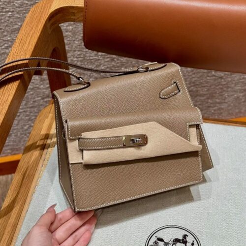 올수공 에르메스 켈리 디스오더 Etoupe 엡송 가죽 실버 하드웨어