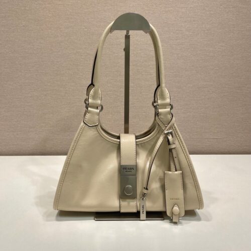 최고퀄 프라다 스몰 가죽 토트백 베이지 1BG580