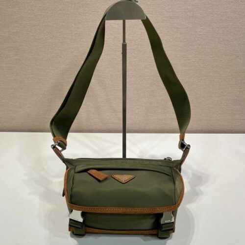 최고퀄 프라다 리나일론 바이커백 그린 2VH171