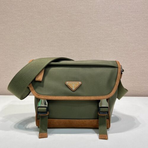 최고퀄 프라다 리나일론 사피아노 남성 숄더백 그린 2VD066